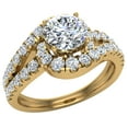 thumbnail image 1 of Engagement Rings for Women 14K Gold Diamond Ring Ocean Wave Style 1.25 CT, 1 of 6
