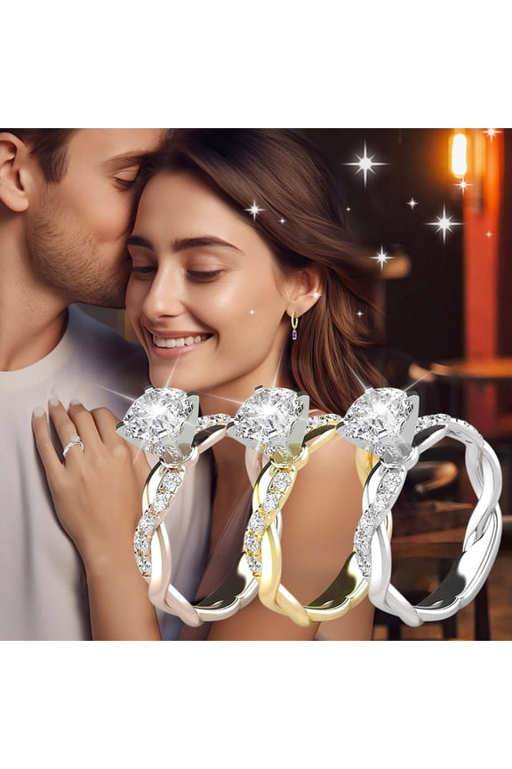 Engagement Rings for Women New Bridal Diamond Elegant Wedding Ring Valentine's Day & Mother's Day Gifts,Rings-Size 9