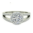 thumbnail image 1 of Engagement Rings for Women Round Diamond Split Shank Style 1.40 CT 14K White Gold (G,SI), 1 of 6