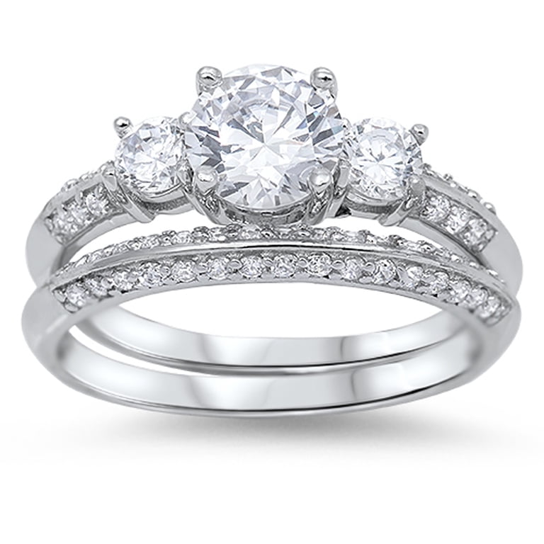 925 sterling セット…… Engagement Set Clear CZ Promise Ring ( Sizes 4 5 6 7 8 9 10 11