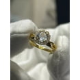 thumbnail image 1 of Engagement Wedding Ring 2 CT Round Cut White Moissanite 14K Yellow Gold Plated, 1 of 4