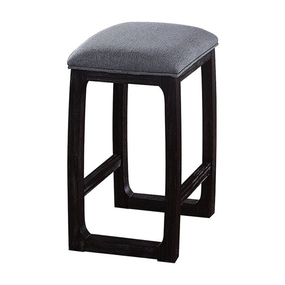 Engaging Gray Fabric Counter Height Stool With Weathered Exquisite