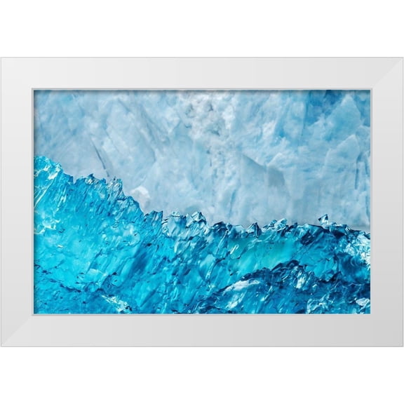Engelbrecht, Jim 14x11 White Modern Wood Framed Museum Art Print Titled - Glacial ice-LeConte Bay-Alaska