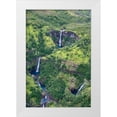 thumbnail image 1 of Engelbrecht, Jim 17x24 White Modern Wood Framed Museum Art Print Titled - Waterfalls in Waimea Canyon State Park-Kauai-Hawaii-USA, 1 of 4