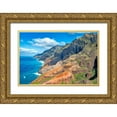 thumbnail image 1 of Engelbrecht, Jim 18x13 Gold Ornate Wood Framed with Double Matting Museum Art Print Titled - Na Pali Coast-Kauai-Hawaii-USA, 1 of 4
