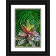 thumbnail image 1 of Engelbrecht, Lisa S. 11x14 Black Ornate Wood Framed with Double Matting Museum Art Print Titled - Palm fronds and Croton plants, 1 of 4