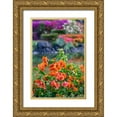 thumbnail image 1 of Engelbrecht, Lisa S. 11x14 Gold Ornate Wood Framed with Double Matting Museum Art Print Titled - Bougainvillea in tropical garden, 1 of 4