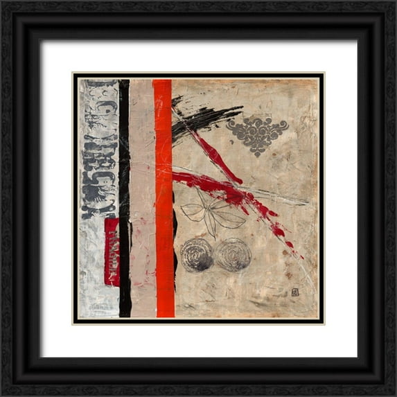 Engelmann, Marie-Pascale 12x12 Black Ornate Wood Framed with Double Matting Museum Art Print Titled - Fragile VI