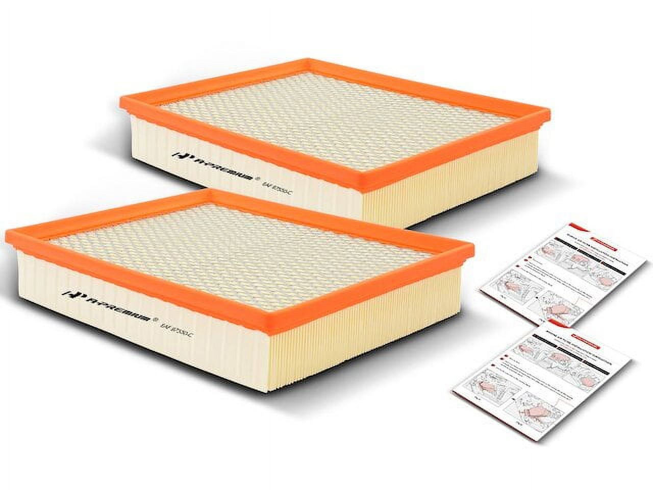Engine Air Filter Set 2 - Compatible with 2000 - 2020 GMC Yukon - Autopart Premium