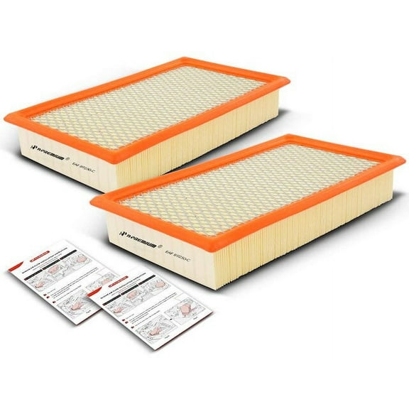 Engine Air Filter Set 2 - Compatible with 1999 - 2001 Ford F-250 Super Duty 7.3L V8 Diesel 2000