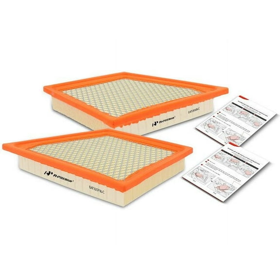 Engine Air Filter Set 2 - Compatible with 2016 - 2019 Cadillac CT6 3.0L V6 2017 2018