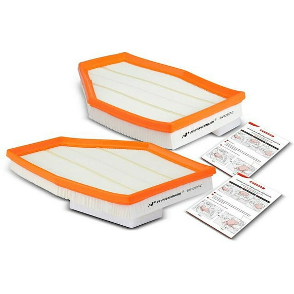 Engine Air Filter Set 2 - Compatible with 2019 - 2023 BMW M850i xDrive 4.4L V8 2020 2021 2022