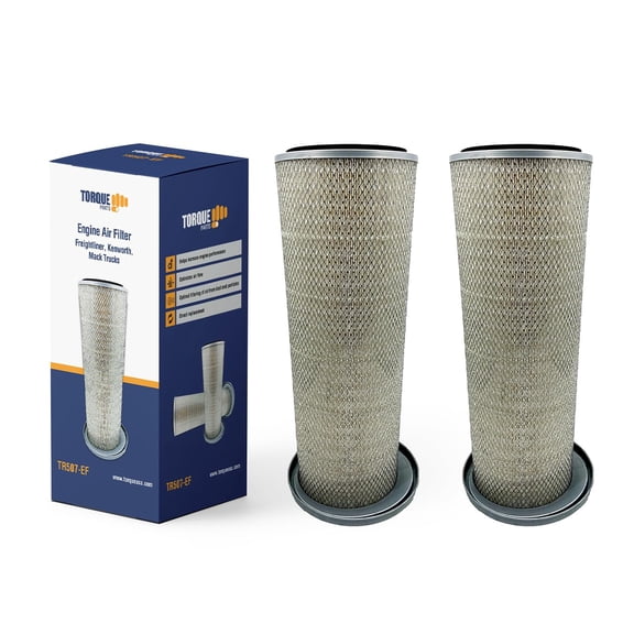 TORQUE PA2680 Engine Air Filter Compatible with Select Peterbilt and Mack Trucks Semi Trucks Accessories Parts Replaces AF1969 LAF695 46882 25042054 TR507 2 PCS