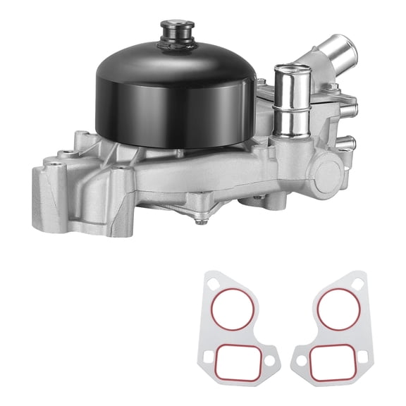 SPEEDWOW Engine Aluminum Water Pump w/Thermostat Kit W/Gasket Compatible with Chevrolet Chevy Camaro 98-02, Corvette 97-04/ Pontiac Firebird 98-02, GTO 05-06/ Avanti II 01-04