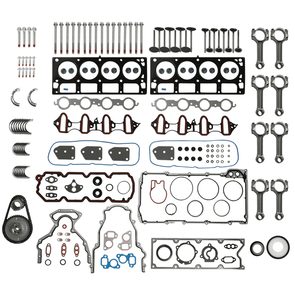 Engine Bearing Full Head Gasket Bolts Set Timing Chain Kit Con Rod For GMC Buick Chevrolet 5.3L