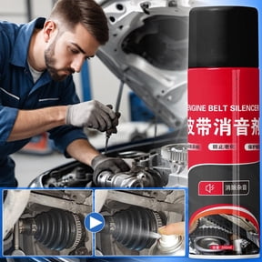 Engine Belt Lubricant 300ml, Noise Eliminator & Anti-Aging Spray for Serpentine Belts Stops Squeaks, Extends Rubber Life, Easy Direct Application for Cars Trucks SUVs