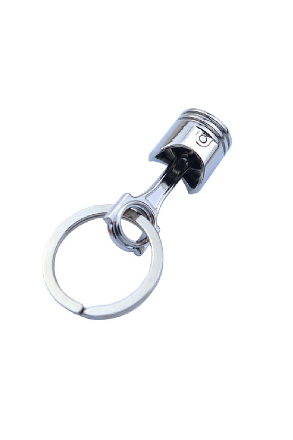 Engine Block Piston/rod Assembly Style Car Keychain Metal Keyring Key Fob Silver