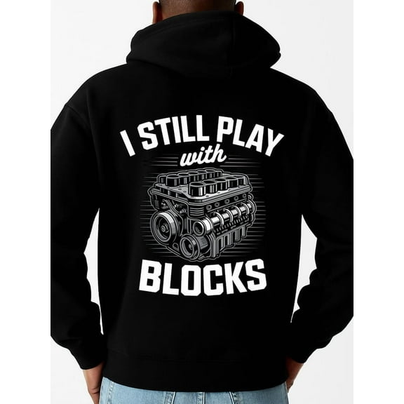 Engine Blocks hoodies men long sleeve black Comfortable for Casual Wear graphic Funny Unisex Shirt Cotton tshirts