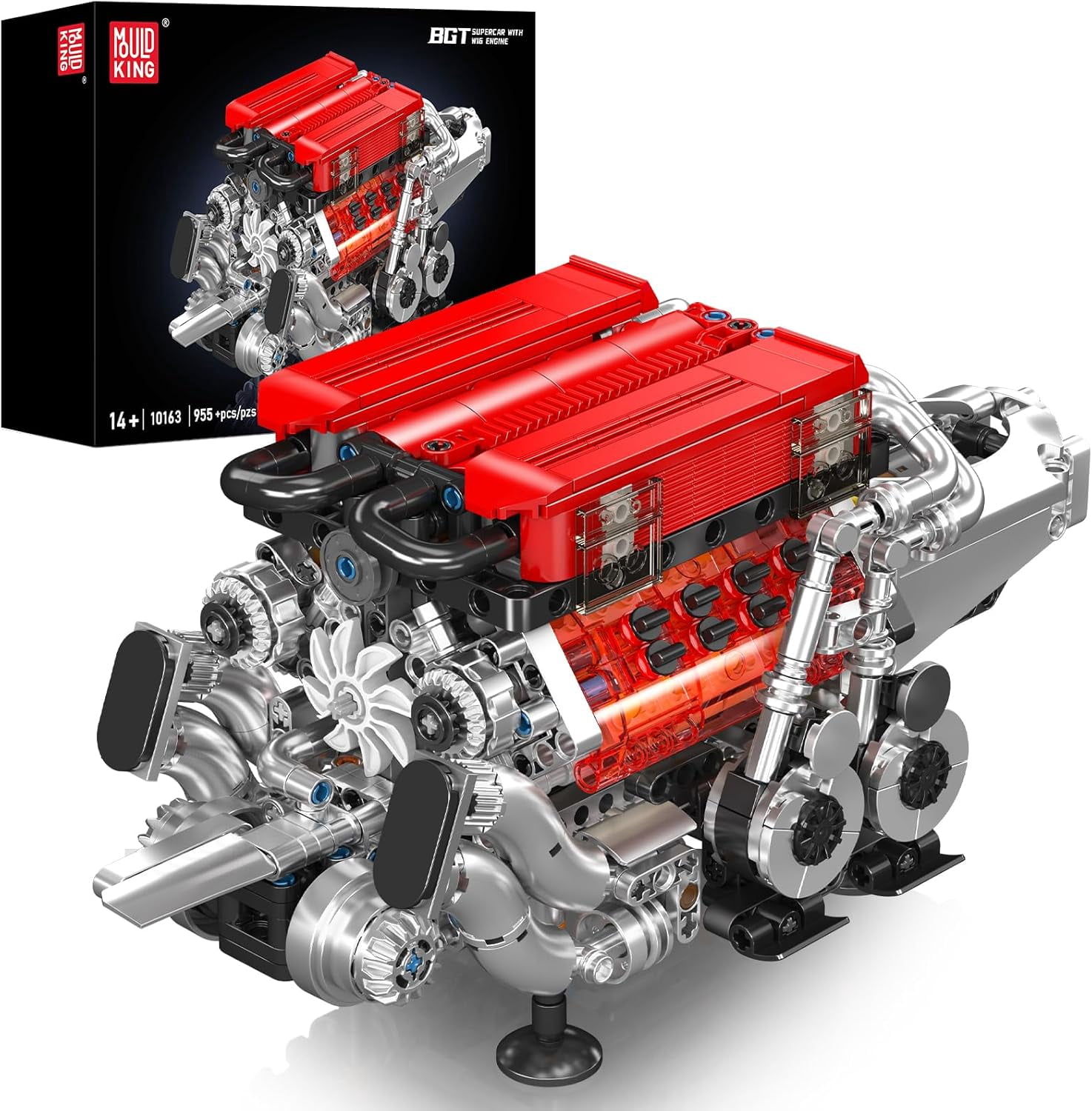 Engine Building Blocks Set, 10163 Combustion Engine Model That Runs ...