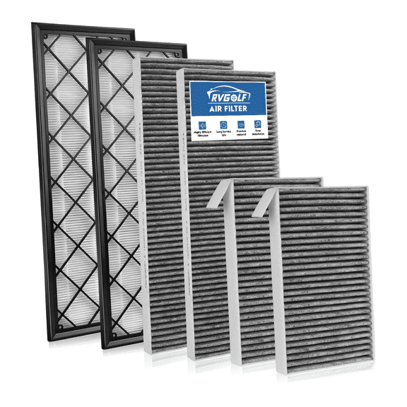 Engine Cabin Air Filter Kit Internal External Compatible for Teslas Model Y Replace 1658376-00-A