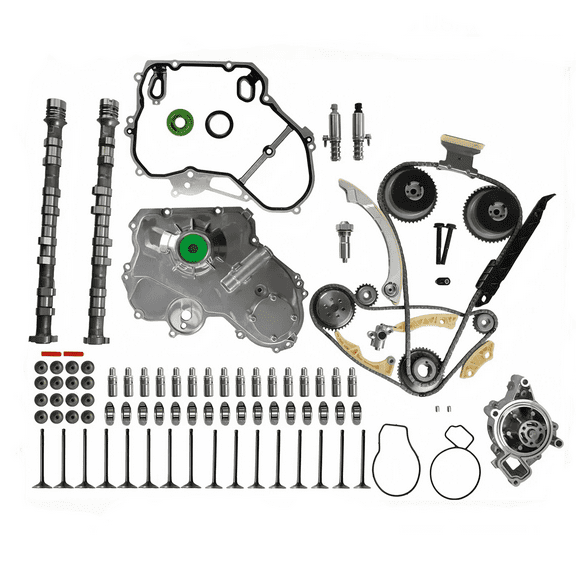 Engine Camshaft Kit Timing Chain Kit VVT VCT Selenoid Intake & Exhaust Valve For GM 2.2L 2.4L 09-17