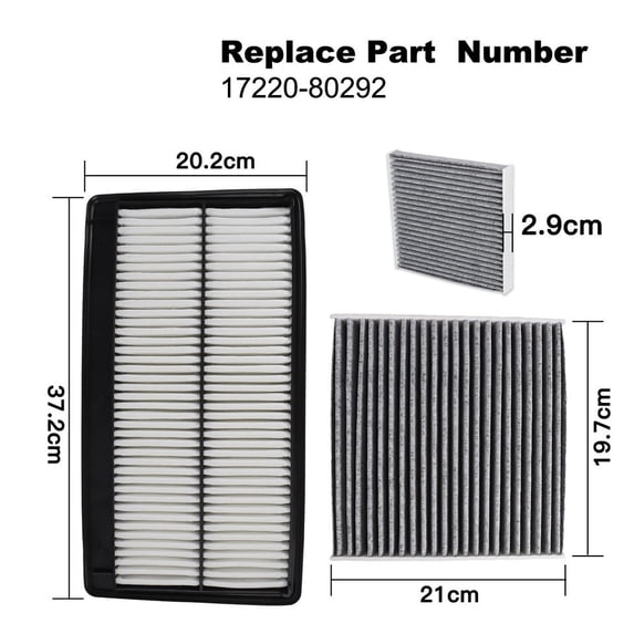 Engine & Carbon Cabin Air Filter Combo Set for Acura Mdx 2022-2024 3.5L V6 US