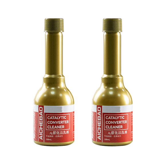 Engine Carbon Cleaner for Catalytic Converters, 100ml Catalytic Converter Cleaner, Car Catalytic System Cleaner, Fuels and Exhaust System Pipe Carbon Removal Cleaner for Gas Car (B-2pcs)