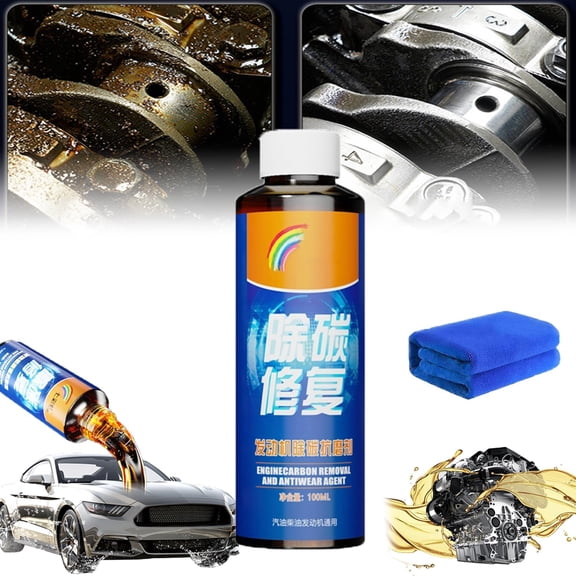 Engine Carbon Removal Repair Agent, Engine Oil System Cleaner, Engine Carbon Cleaner, Highly Effective Engine Anti-Wear Protectant,Aneedtools-Carbon Removal and Repair Oil for Car, Noise Reduction