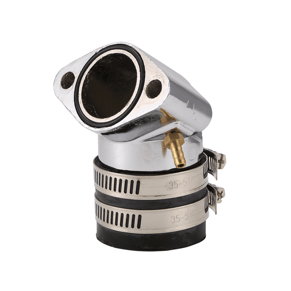 Engine Carburetor Aluminum Alloy Angled Adapter Inlet Intake Manifold for GY6 150Cc Scooter Go Kart,1 * Carburetor Intake Manifold,Silver
