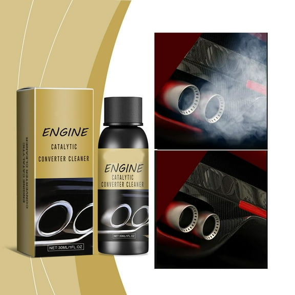 Engine Catalytic Converter Cleaner - 30ml Carbon Removal Solution, No Disassembly Required, Improves Fuel Efficiency & Reduces Emissions for Gasoline Engines