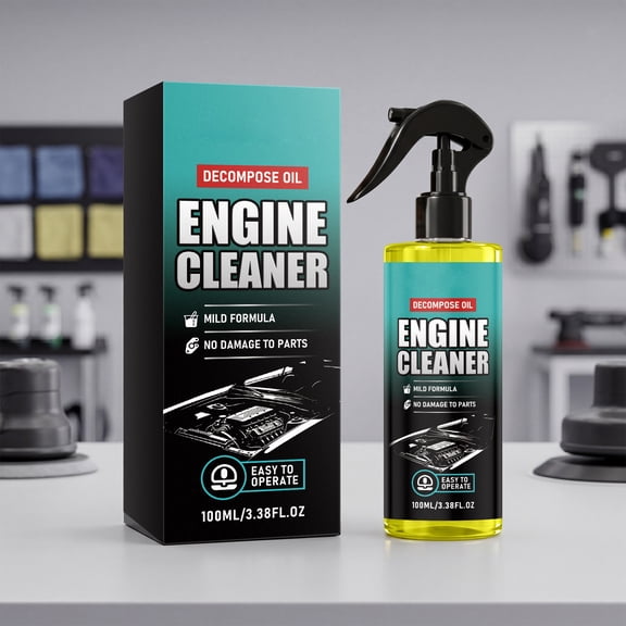 Engine Cleaner Spray, 100ml Powerful Automotive Degreaser for Oil Stains Carbon Build Up Removal Car Engine Maintenance Cleaning Solution