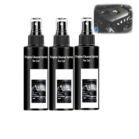 Engine Cleaner Spray for Car, Automotive Engine Compartment Coating Agent Grease and Dirt, Engine Bay Cleaning Solution for Vehicle Maintenance, Car Care Cleaning Spray 120ml
