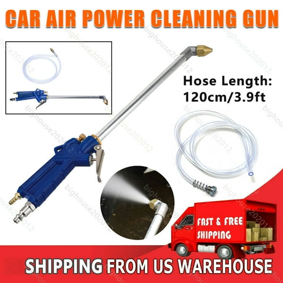 Engine Cleaning Alloy Air Blow Gun Remove Dirt Grease Oil With120cm Siphon Hose