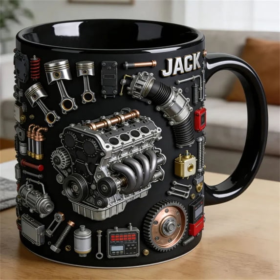 Engine Coffee Mug,Funny Coffee Mug Engine, 2026 NEW Cup Auto Mechanical Design 11oz Ceramic EngineThemed Set,Shop Gifts for Engine-Themed DIY Car Lovers Home Office Decor