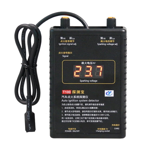 Automotive Ignitions Systems Tester T100 Car Engine Coil Diagnosis Tool Voltages Detection Checking Equipment