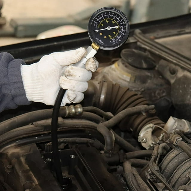Engine Compression Tester Testing Gauge Gage Check Test Tool Kit