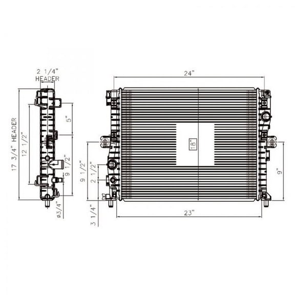 Engine Coolant Radiator For Chevy Corvette 2014-2018 RAD13453