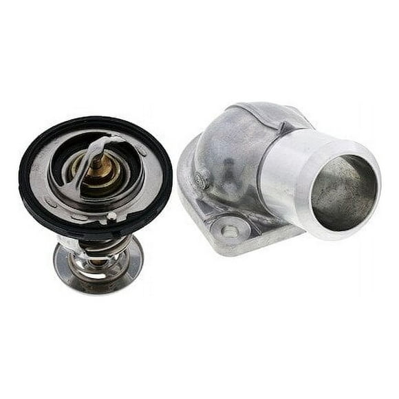 Engine Coolant Thermostat Housing Assembly - Compatible with 2007 - 2021 Chevy Silverado 2500 HD 2008 2009 2010 2011 2012 2013 2014 2015 2016 2017 2018 2019 2020