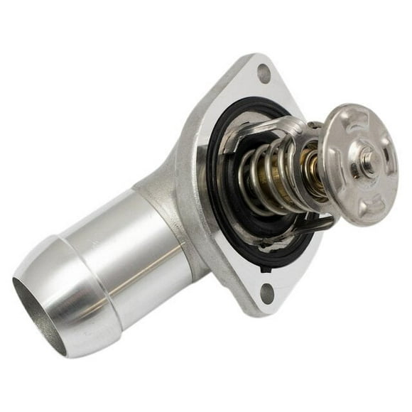 Engine Coolant Thermostat Housing Assembly - Compatible with 2001 - 2006 Chevy Silverado 2500 HD 6.0L V8 2002 2003 2004 2005