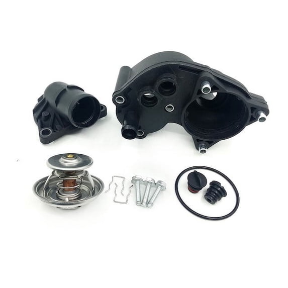 Engine Coolant Thermostat Housing Assembly - Compatible with 2007 - 2010 Ford Explorer Sport Trac 4.0L V6 2008 2009