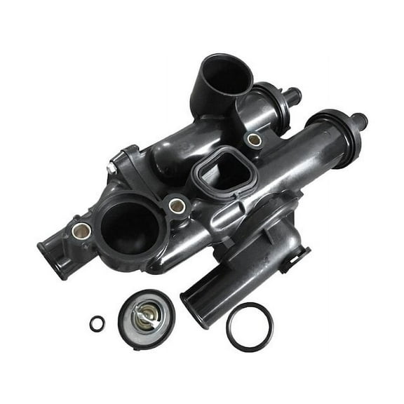 Engine Coolant Thermostat Housing Assembly - Compatible with 2007 - 2017 Jeep Patriot 2008 2009 2010 2011 2012 2013 2014 2015 2016