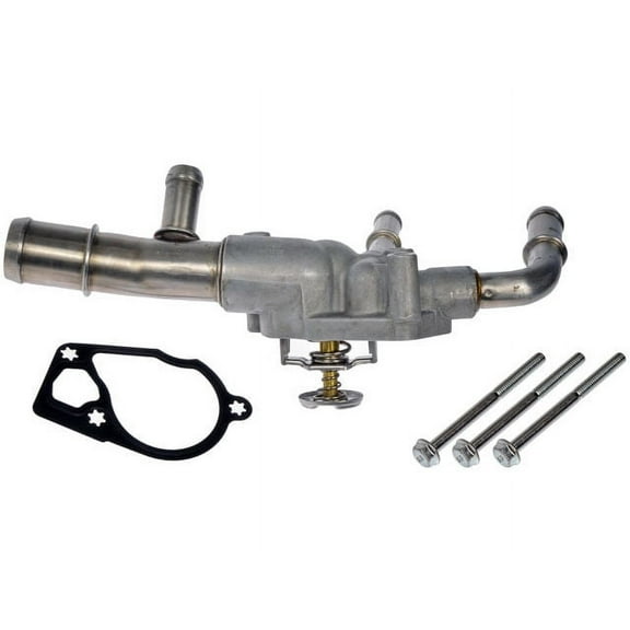 Engine Coolant Thermostat Housing Assembly - Compatible with 2008 - 2012 Chevy Malibu 3.6L V6 2009 2010 2011