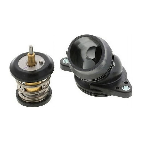 Engine Coolant Thermostat Housing Assembly - Compatible with 2009 - 2017 Volkswagen Tiguan 2.0L 4-Cylinder 2010 2011 2012 2013 2014 2015 2016