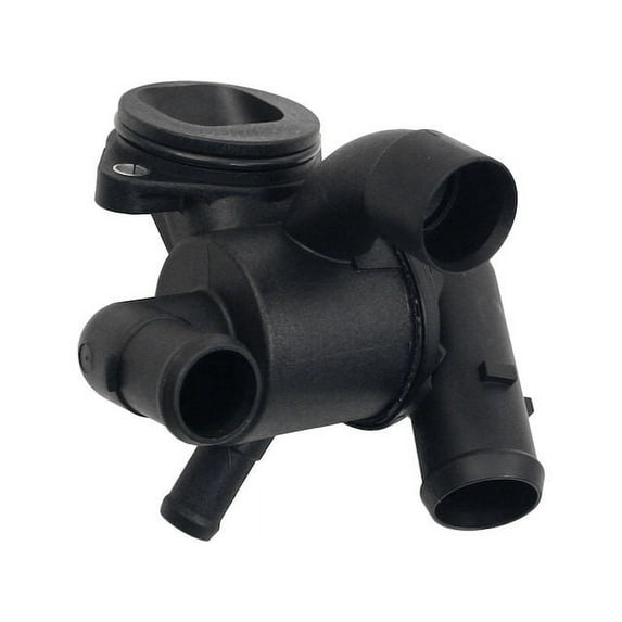 Engine Coolant Thermostat Housing Assembly - Compatible with 2010 - 2014 Volkswagen Golf 2.0L 4-Cylinder CJAA 2011 2012 2013