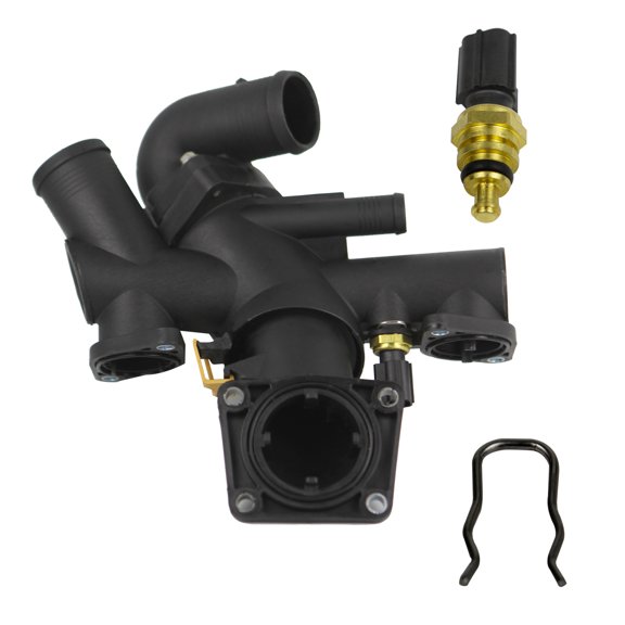 MITZONE Engine Coolant Thermostat Kit compatible with 2003-2010 Jaguar XK8 XJ8 XJR Vanden Plas S-Type XKR XK XF 4.2L V8 Replace AJ810214