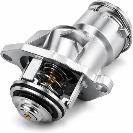 Engine Coolant Thermostat Housing Assembly Replace 2722000115 2722000415 for Mercedes-Benz | Compatible with C250 C280 C300 CLK350 ML350 ML450 R350 S400 SLK280 SLK300 SLK350 2.5L 3.0L 3.5L