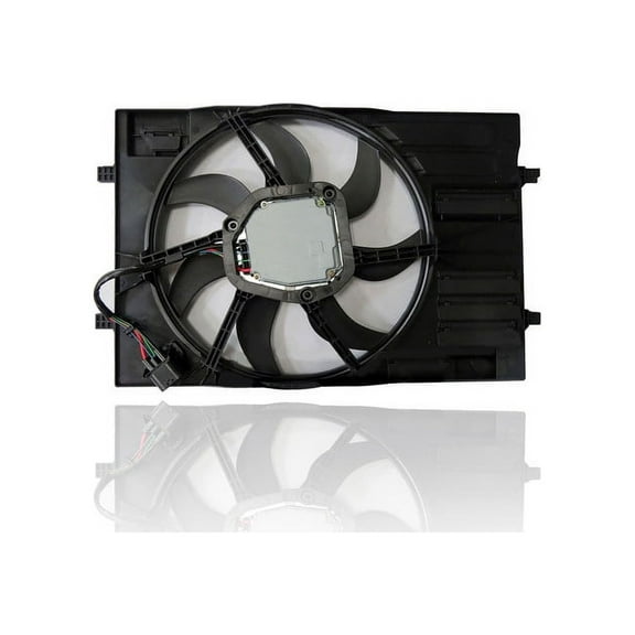 Engine Cooling Fan Assembly - Cooling Direct Fit/For AU3115116 15-20 Audi A3-Sedan/Convertible 1.8/2.0L, 15-19 Golf/Sportwagon/E-Golf, 15-Apr'15 GTI - With Brushless Motor - 5Q0121203DE