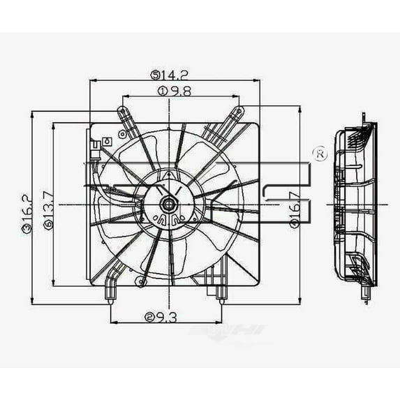 Engine Cooling Fan Assembly Fits select: 2002-2006 ACURA RSX