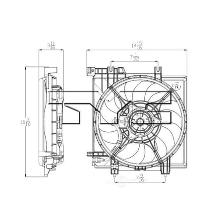 Engine Cooling Fan Assembly Fits select: 2009-2018 SUBARU FORESTER, 2016-2017 SUBARU CROSSTREK