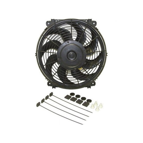 Engine Cooling Fan - Compatible with 1987 - 1995, 1997 - 2015 Jeep Wrangler 1988 1989 1990 1991 1992 1993 1994 1998 1999 2000 2001 2002 2003 2004 2005 2006 2007 2008 2009 2010 2011 2012